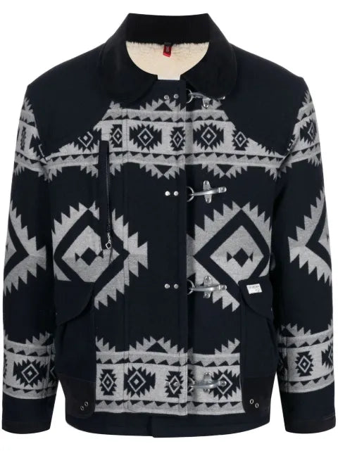 Fay geometric three-pocket jacket