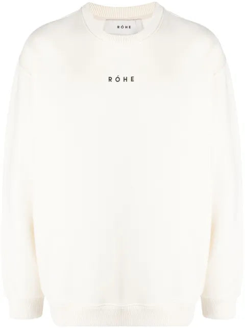 Róhe logo-print long-sleeved sweatshirt
