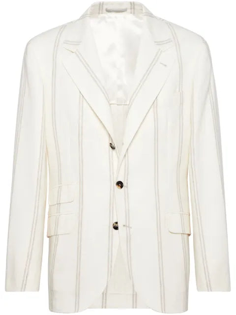 Brunello Cucinelli striped single-breasted blazer