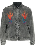 Myne embroidered-peacock canvas jacket