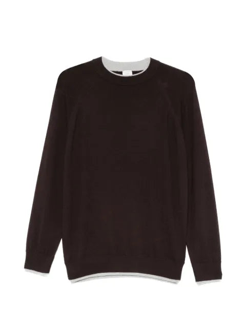 Eleventy raglan-sleeve tipped-trim sweater