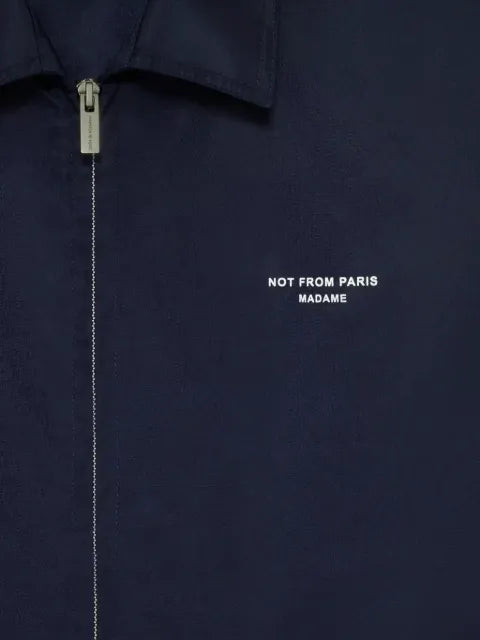 Drôle De Monsieur logo-print zip-up jacket