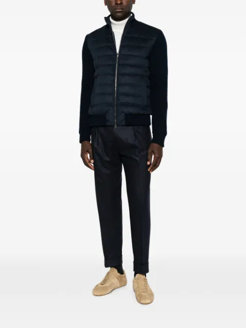 Herno quilted ribbed-sleeves jacket