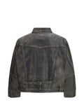 FOUND distressed leather jacket