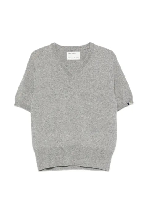 extreme cashmere Martina V-neck short-sleeve sweater