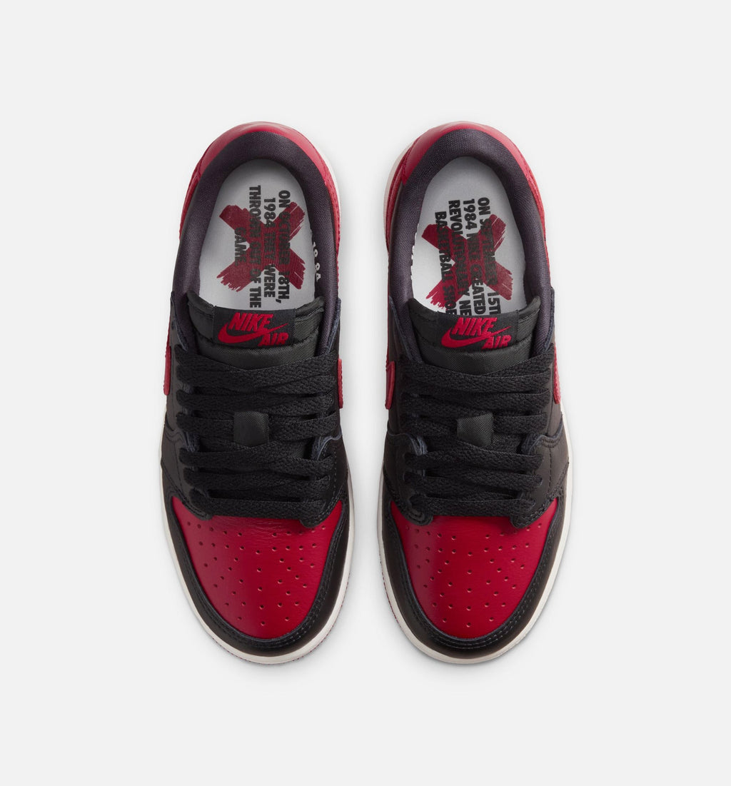 Air Jordan 1 Retro Low OG Banned | Grade School Lifestyle Shoe | Black/Varsity Red/Summit White
