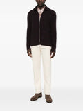 Eleventy diamond-knit zip-up cardigan