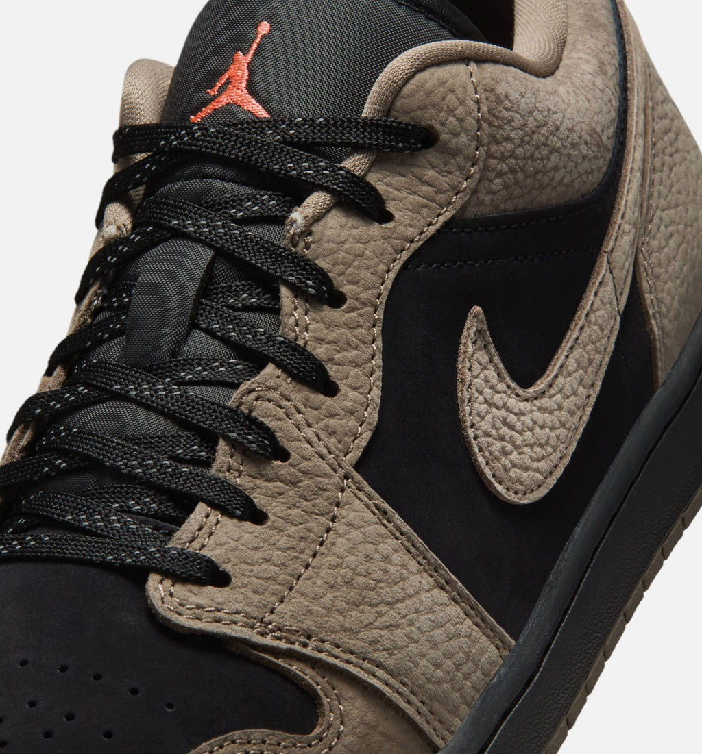 Air Jordan 1 Low SE Men's Sneakers | Black/Olive Grey/Light Wild Mango