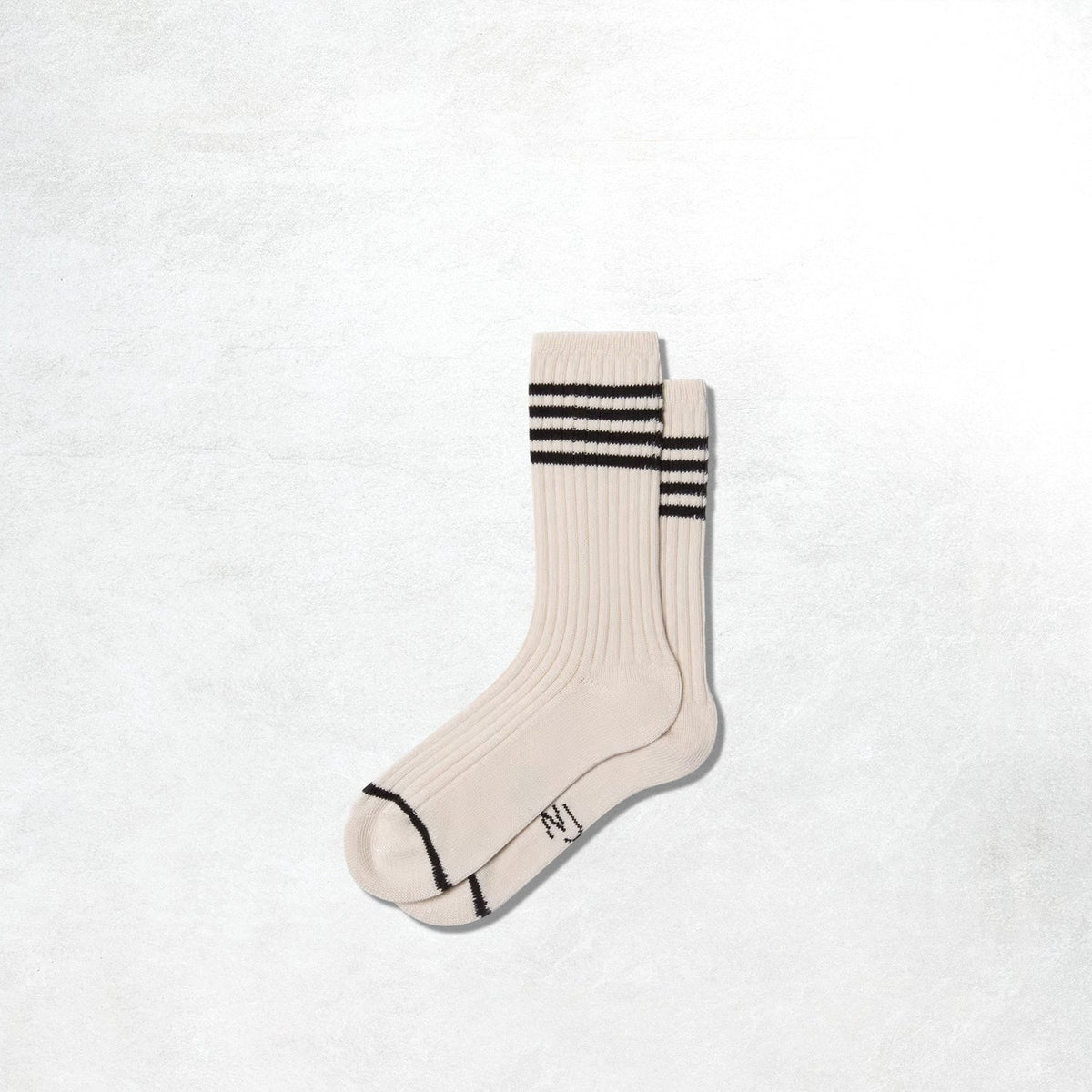 Nudie Jeans Men Tennis Socks Stripe: Off white / Black