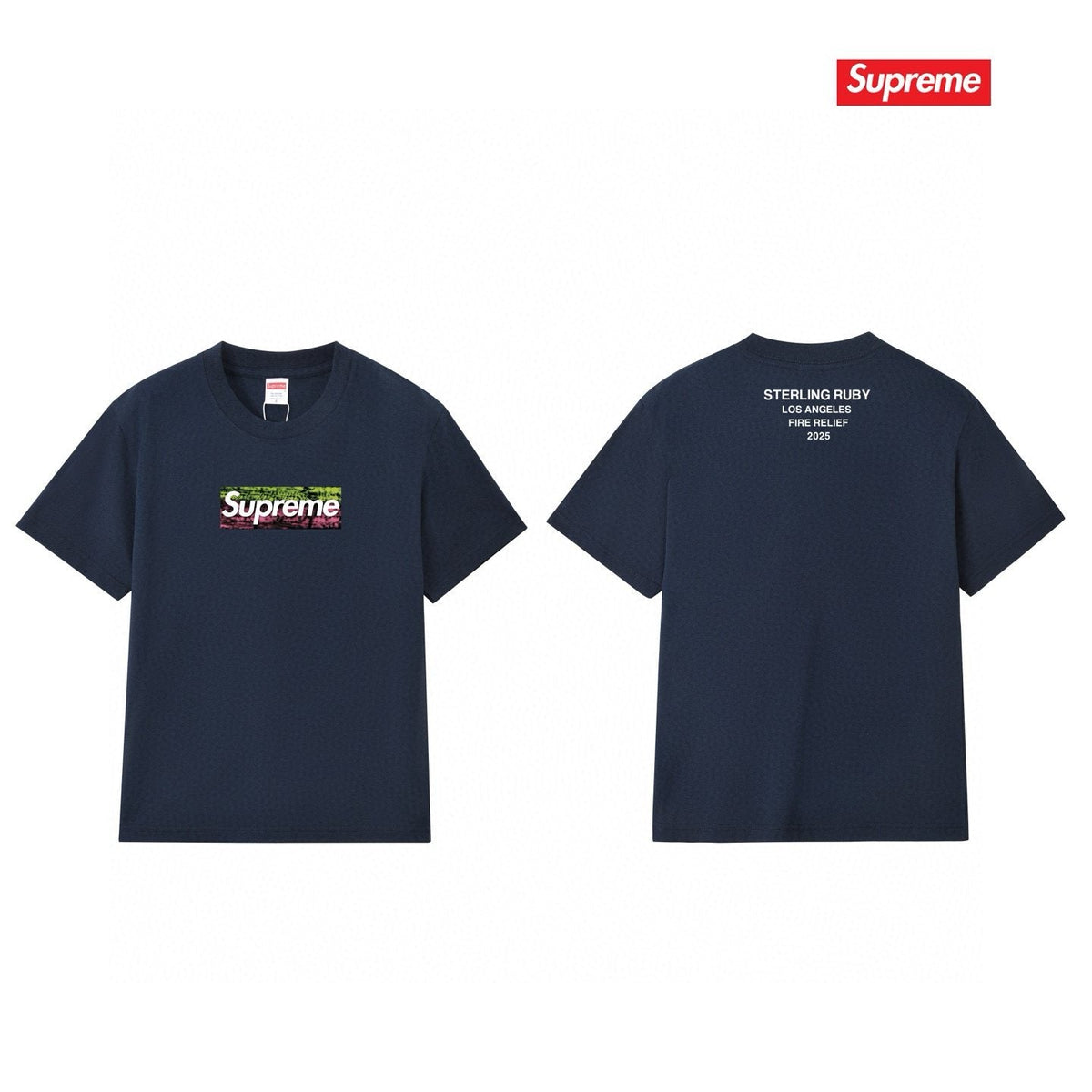 Supreme Los Angeles Wildfire Relief Box Graphic T-Shirt