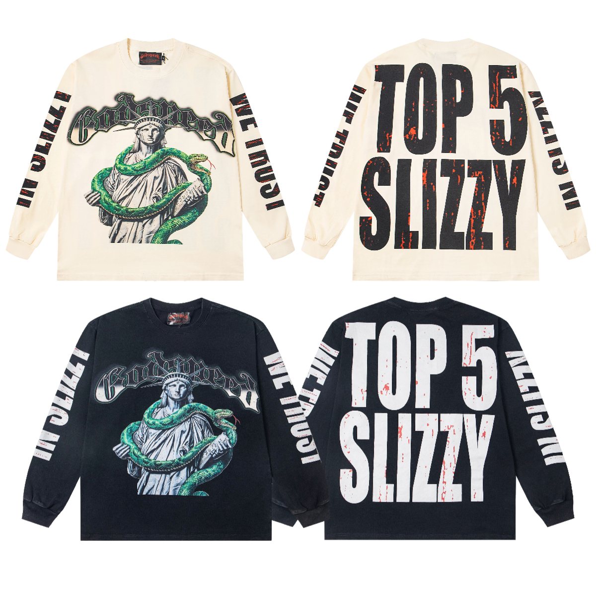 Godspeed Top 5 Slizzy Statue Snake Long-Sleeve T-Shirt