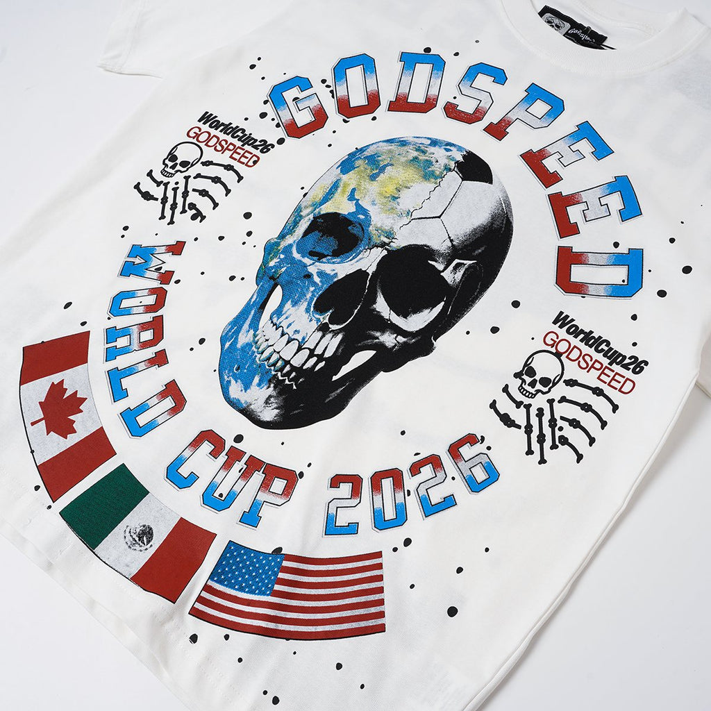 Godspeed World Cup 2026 Skull Globe T-Shirt