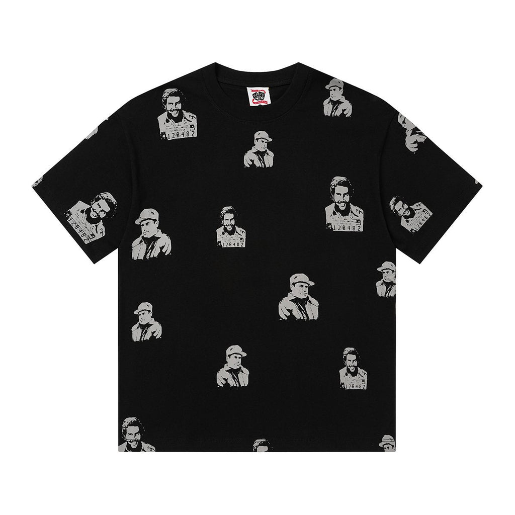 ASAALL All-Over Portrait Graphic Short-Sleeve T-Shirt