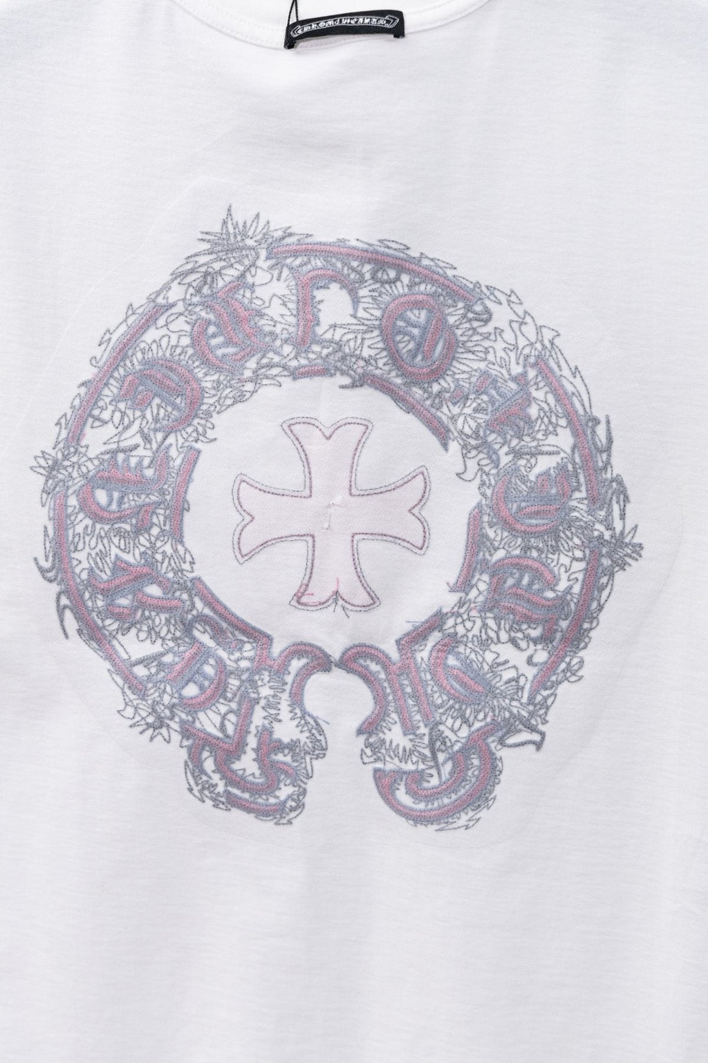 Chrome Hearts Circular Cross Floral Graphic T-Shirt