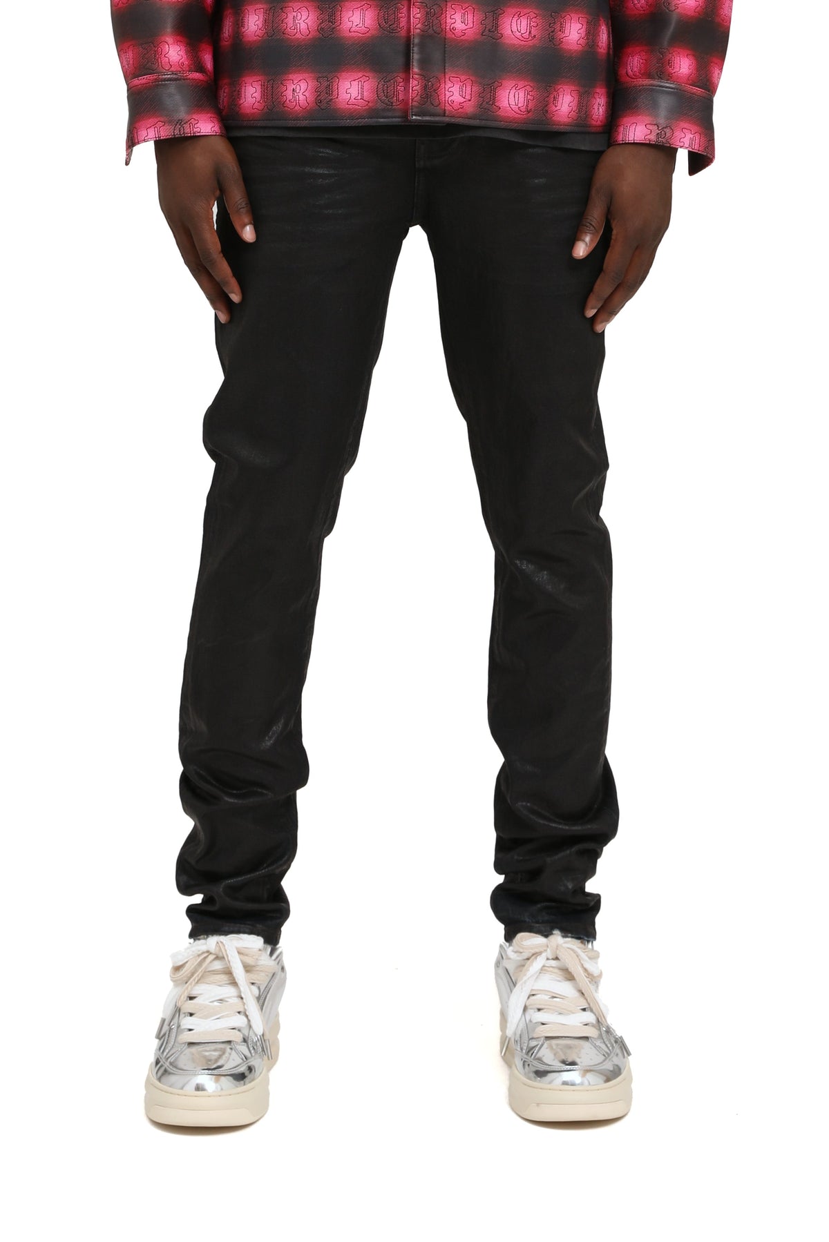 Purple Brand Skinny Coated Indigo Denim