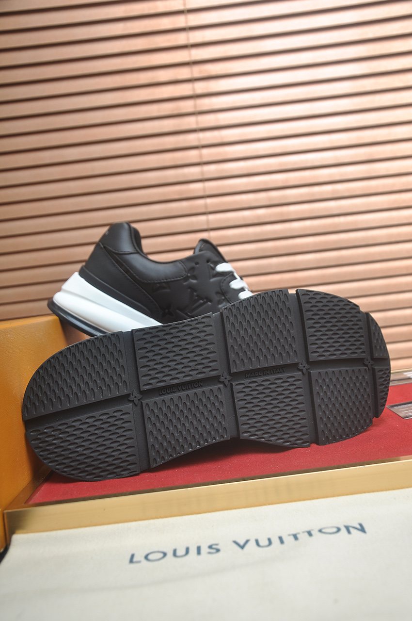 Louis Vuitton Black Embossed Low-Top Sneakers