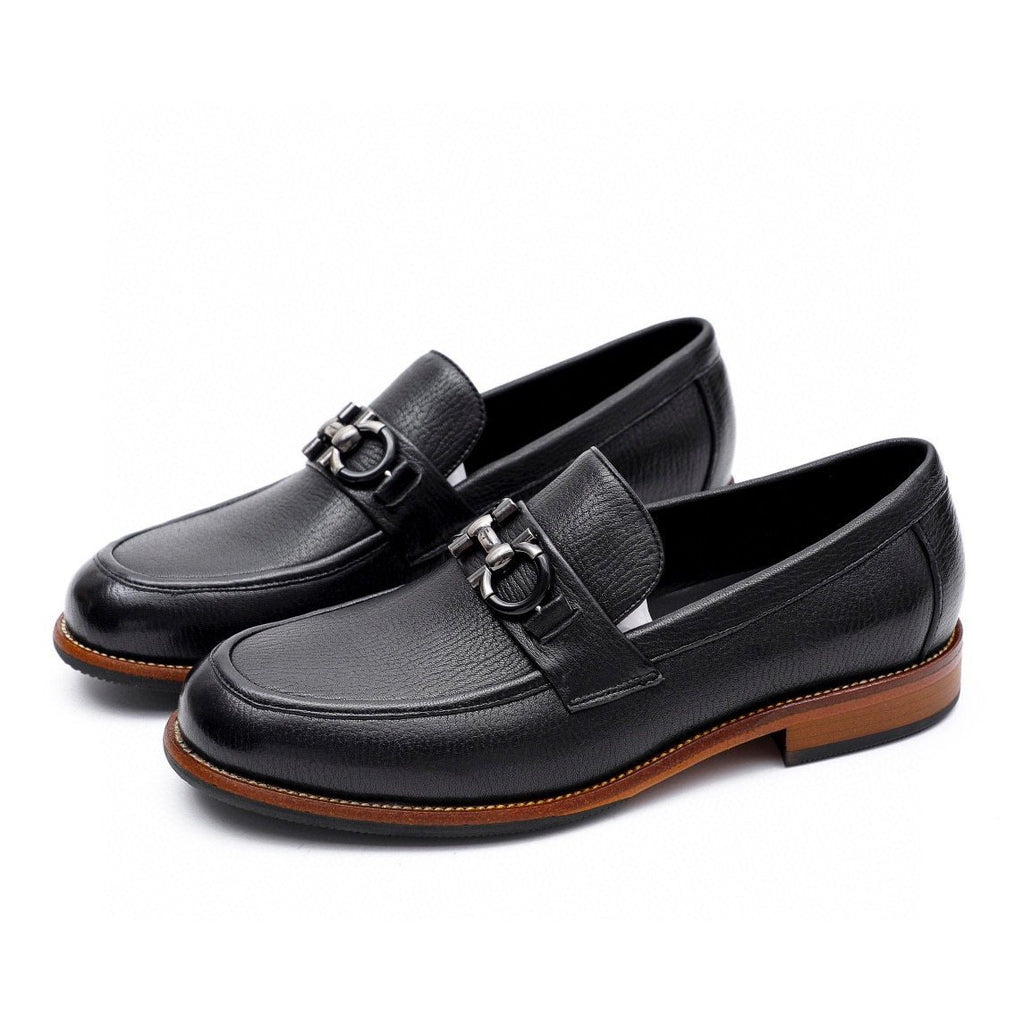 Salvatore Ferragamo Men's Black Leather-Look Bit Loafers