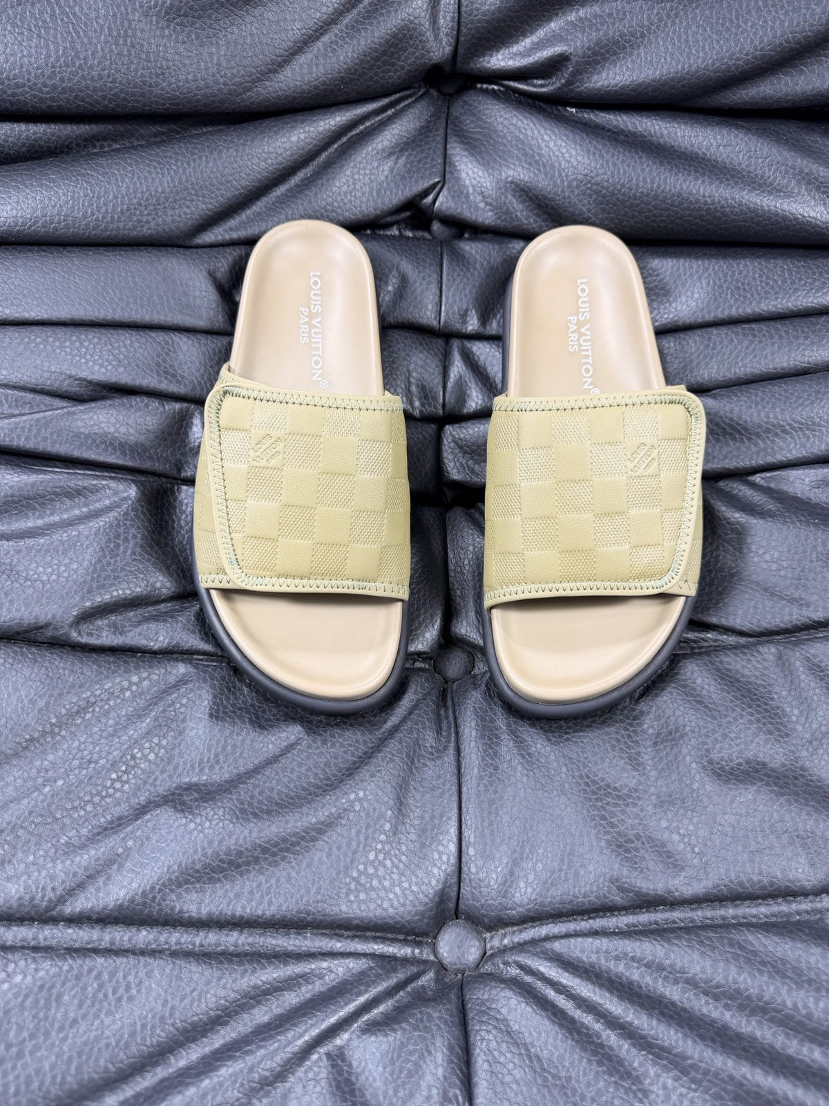 Louis Vuitton Woven Strap Slide Sandals - Low-Profile Sole