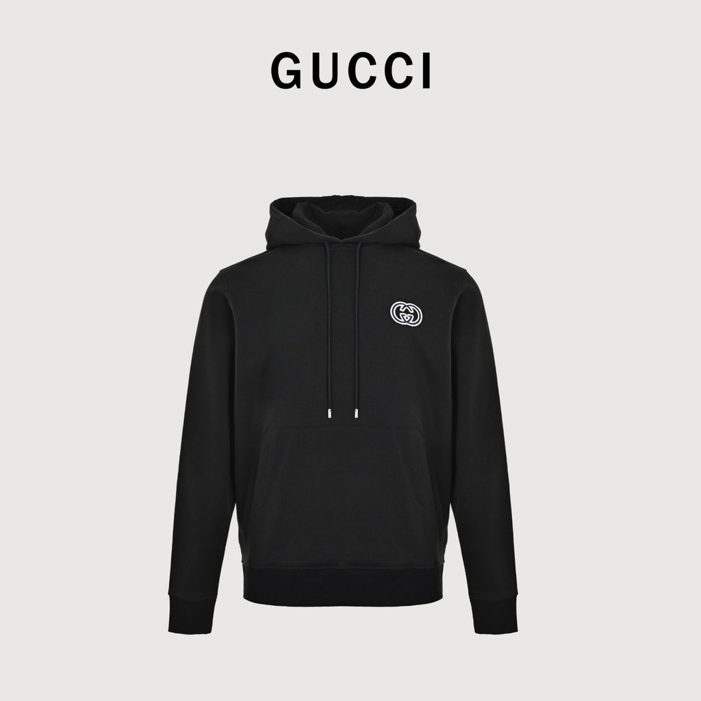 Gucci 26FW 3D Embroidered GG Hoodie - Black